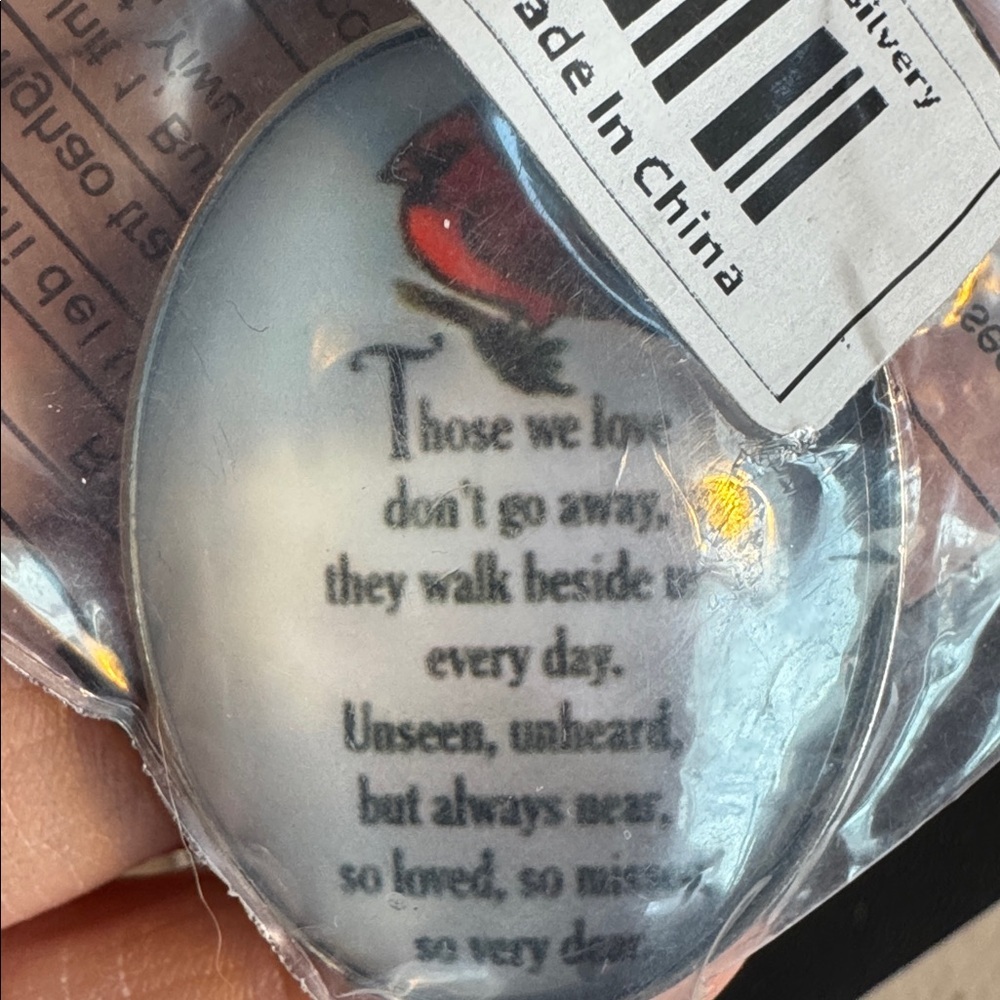 ★ Cardinal Memorial Pocket Stone Sympathy Gift Remembrance Keepsake